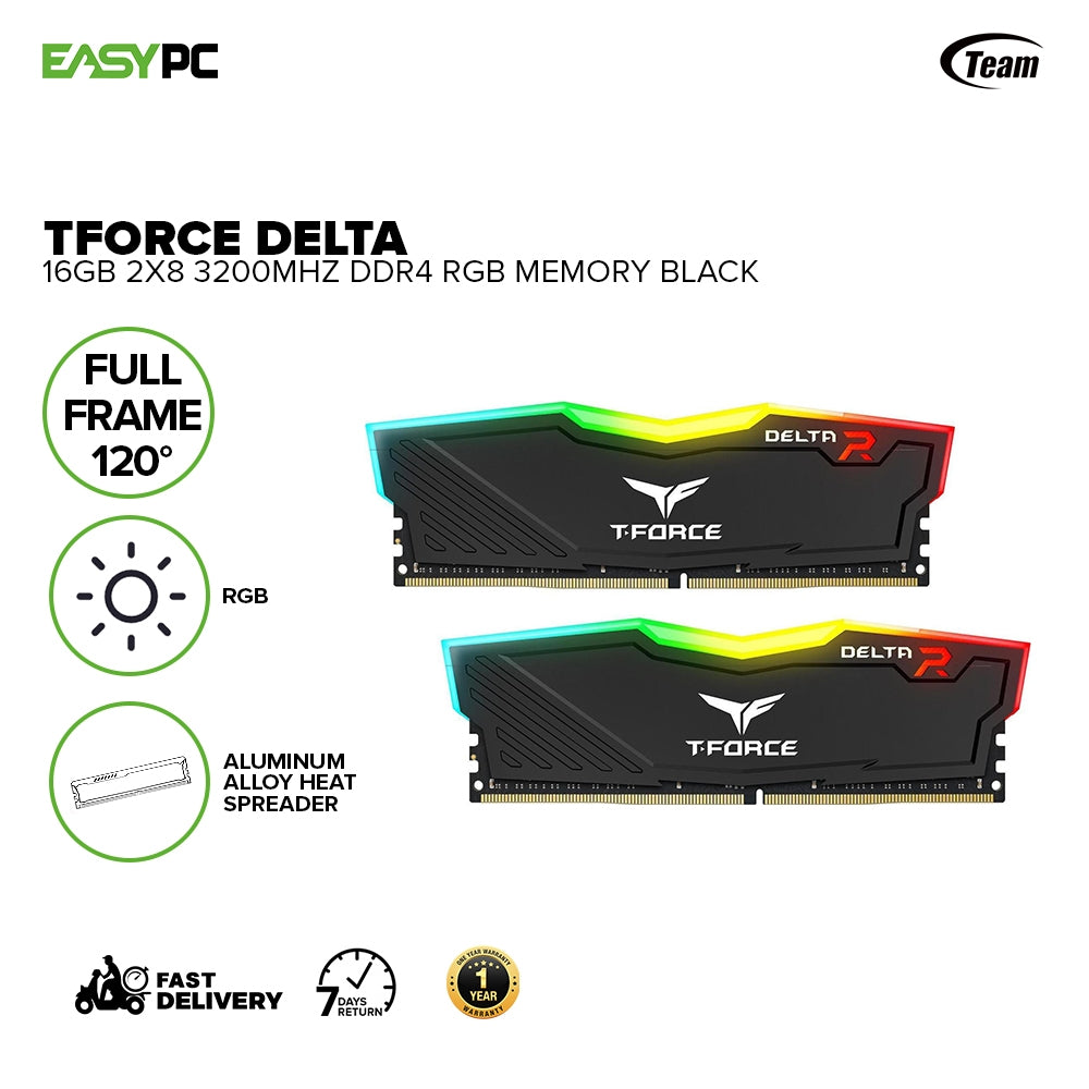 Team Elite TForce Delta 2x8 3200mhz Ddr4 Memory – EasyPC