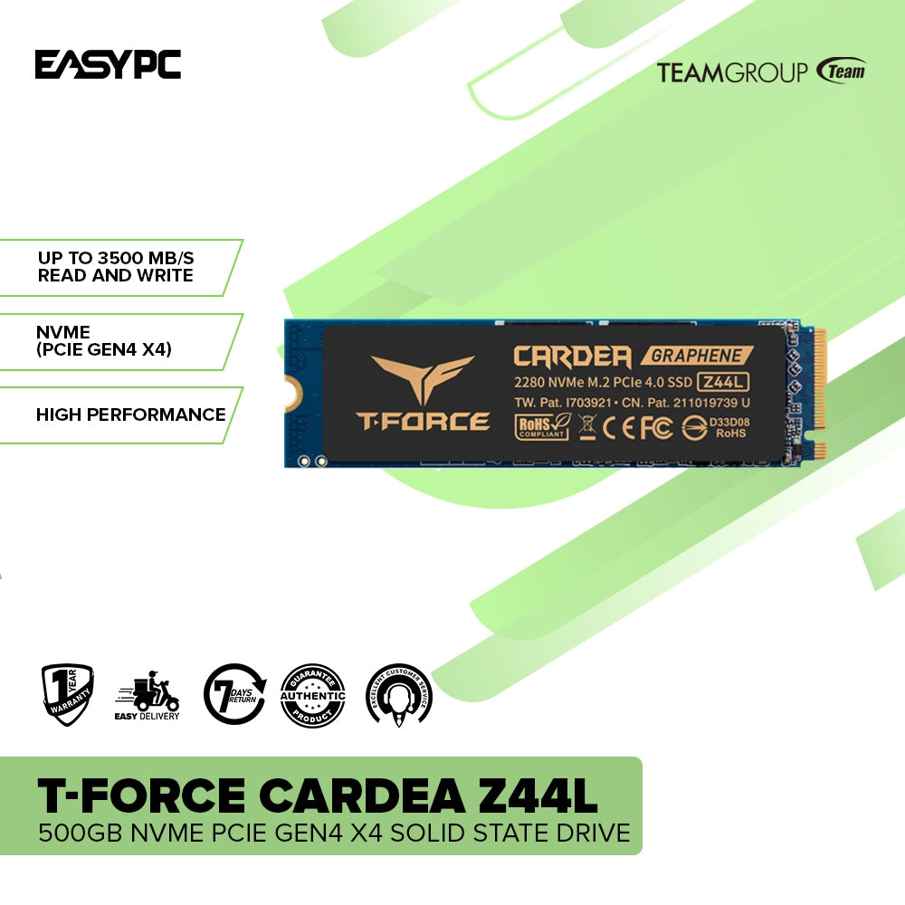 Team Group T-Force CARDEA Z44L 250GB and 500GB NVMe PCIe Gen4 x4