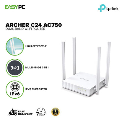Tp-link Archer C24 AC750 Dual-Band Wi-fi Router