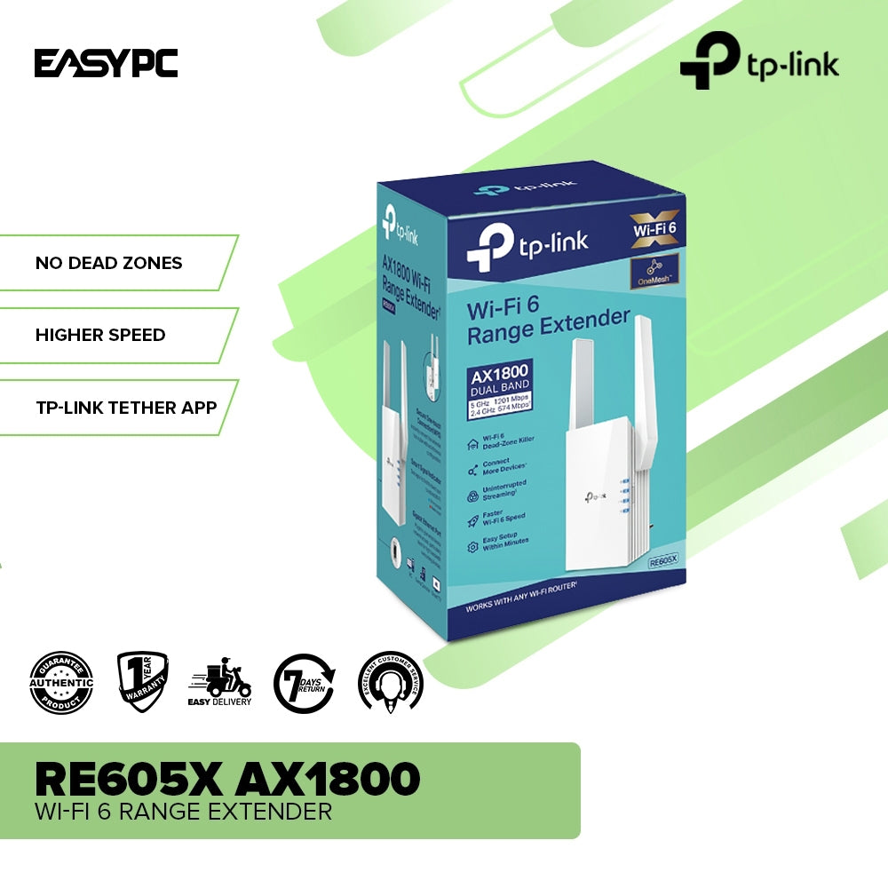 TpLink RE605X AX1800 Wi-Fi 6 Range Extender 