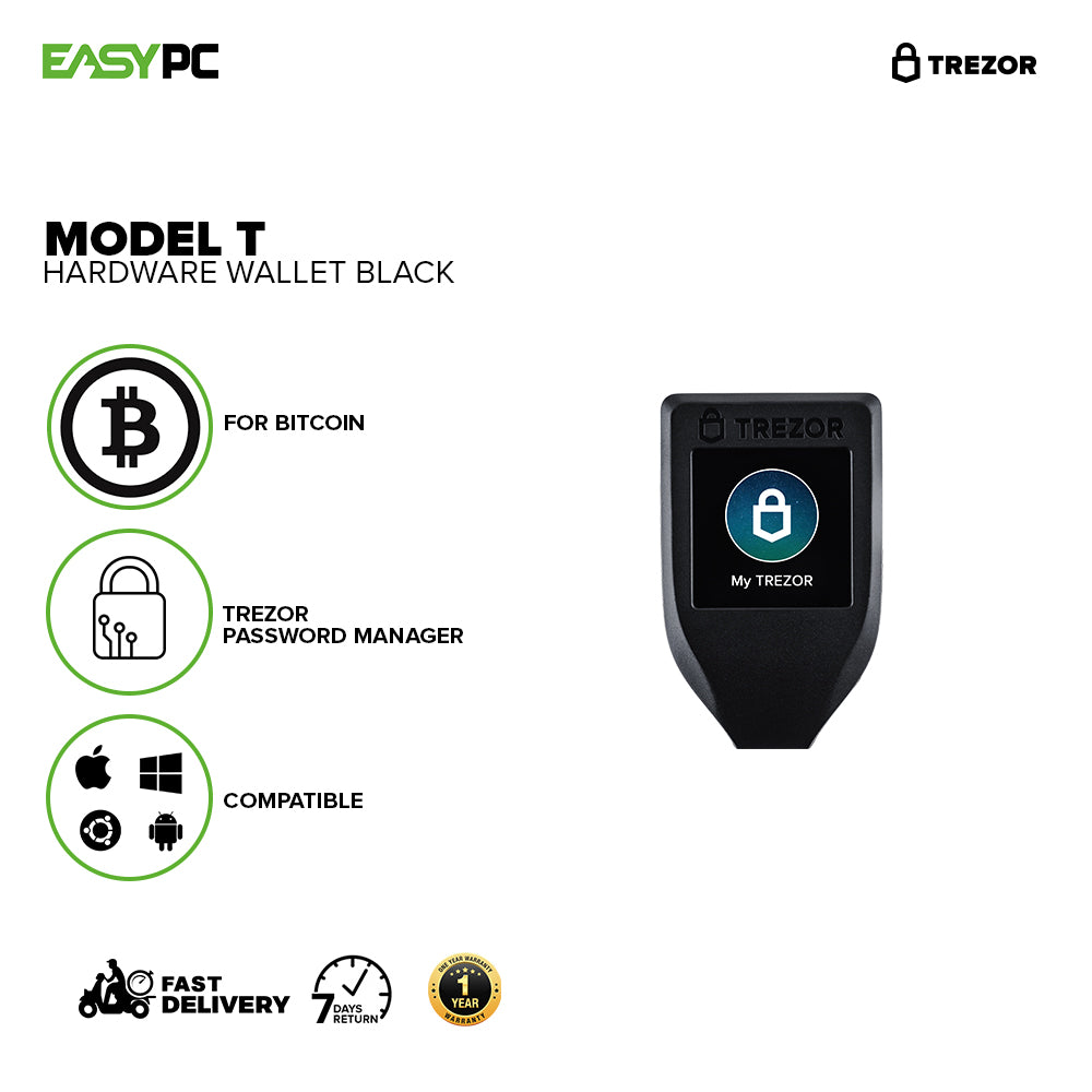 Trezor Model T 0661646842098 Hardware Wallet Black – EasyPC