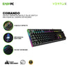 Vertux Comando 104-Key Rainbow-Backlit Blue Switch Anti Ghosting Key Unbreakable Durability Mechanical Gaming Keyboard 17PRO VECO2521