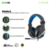 Vertux Manila 7.1 Surround RGB Black & Blue Ultra Immersive ergonomic ear cup, adjustable headband Gaming Headset 17PRO