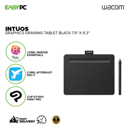 Wacom Intuos Graphics Drawing Tablet Black 7.9