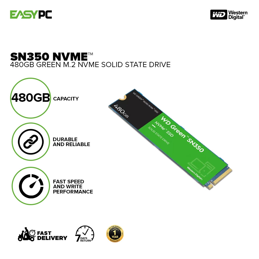 Western Digital 240GB and 480Gb Green NVME, PCIe 2400MB/s