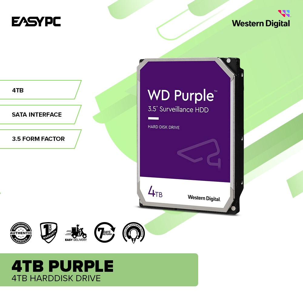 Western Digital 4tb Harddisk Drive Purple – EasyPC