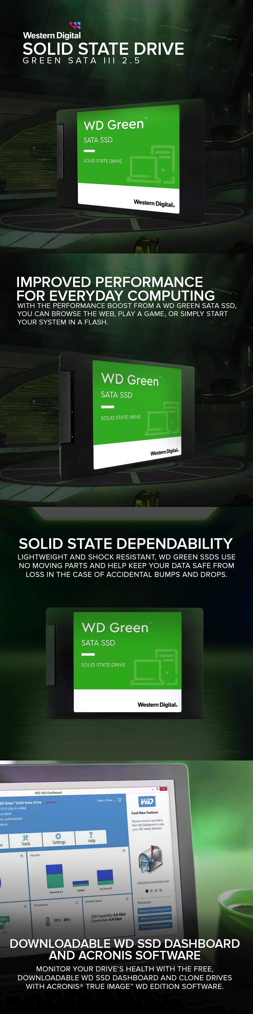 WD Green SSD Sata 2.5 - 1TB/480GB/240GB