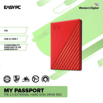 Western Digital My Passport 1tb Red