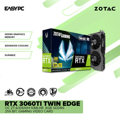 Zotac RTX 3060Ti Twin Edge OC ZT-A30610H-10MLHR 8GB GDDR6 256 bit Gaming Video card