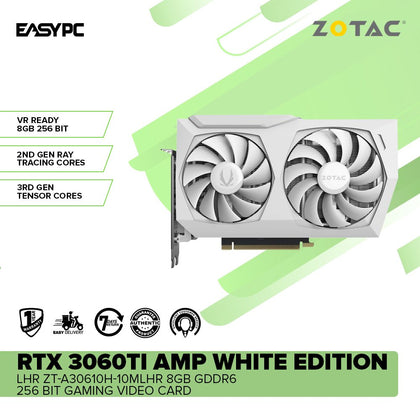 Zotac RTX 3060Ti AMP White Edition LHR ZT-A30610H-10MLHR 8GB GDDR6 256 bit Gaming Video card