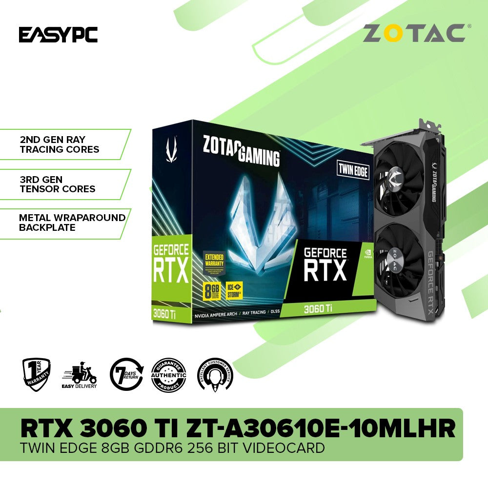 Zotac NVIDIA® GeForce RTX™ 3060 Ti ZT-A30610E-10MLHR Twin Edge 8GB GDDR6  256 bit videocard - Main Image