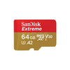 Sandisk Extreme SDSQXA2-064G-GN6MA 64gb A2    Up to 160MB/s read speeds, water-proof, 4K UHD and Full HD-ready  MicroSD Cards
