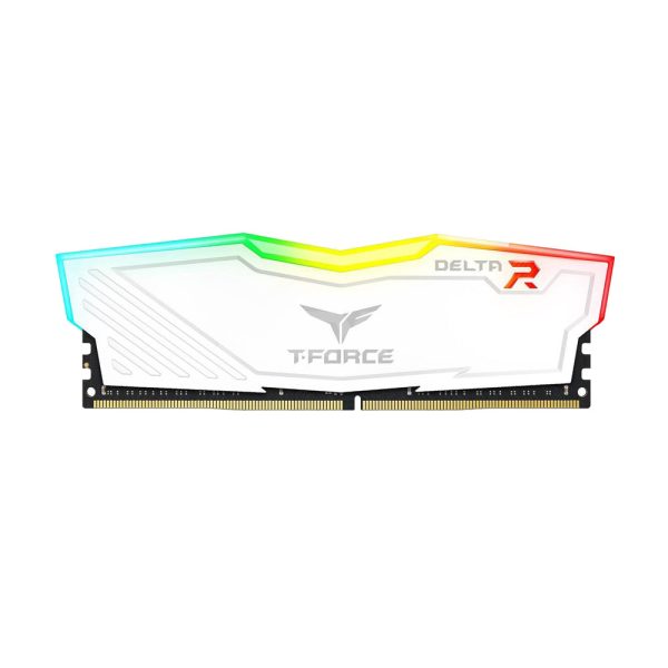 Team Elite TForce Delta 8gb 1x8 2666mhz Ddr4 RGB Memory White | Full color, dazzling and 120 ultra-wide-angle force flow lighting effect