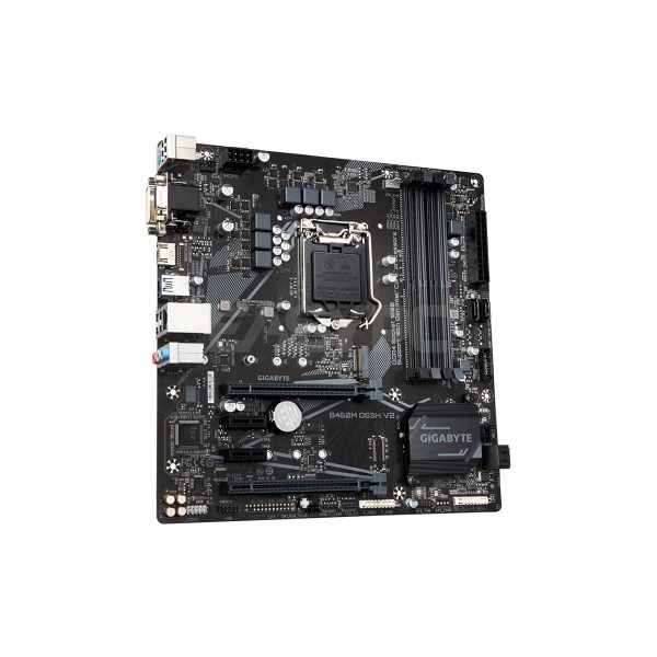 Gigabyte B460M DS3H V2 Ultra Durable Motherboard with Intel¨ GbE with cFosSpeed, PCIe Gen3 x4 M.2, HDMI / DVI-D/ D-Sub Ports for Multiple Display, Anti-Sulfur Resistor, Smart Fan 5, RGB FUSION 2.0 Socket 1200 Ddr4 Motherboard - Image 4