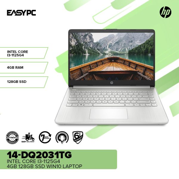 HP 14-dq2031tg  Intel Core i3-1125G4 4GB DDR4 128GB PCIe SSD  Windows 10  (No Laptop Bag Included)  6 Months  Warranty Budget Laptop Same Day Delivery Open Box - Image 2