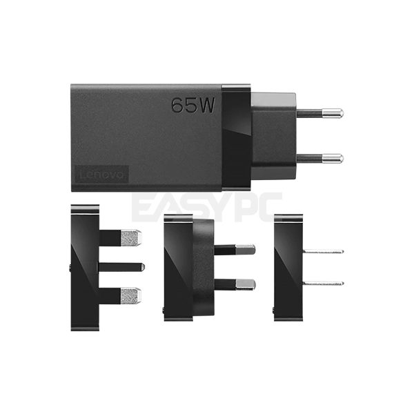 Lenovo 65W USB-C AC Travel Adapter (US, EU, AU, UK)/Black ,Hardware Requirements Support qualified Lenovo and ThinkPad USB-C devices, tablets or mobile devices Travel Adapter G0A6N065WW 1ION LEG02276