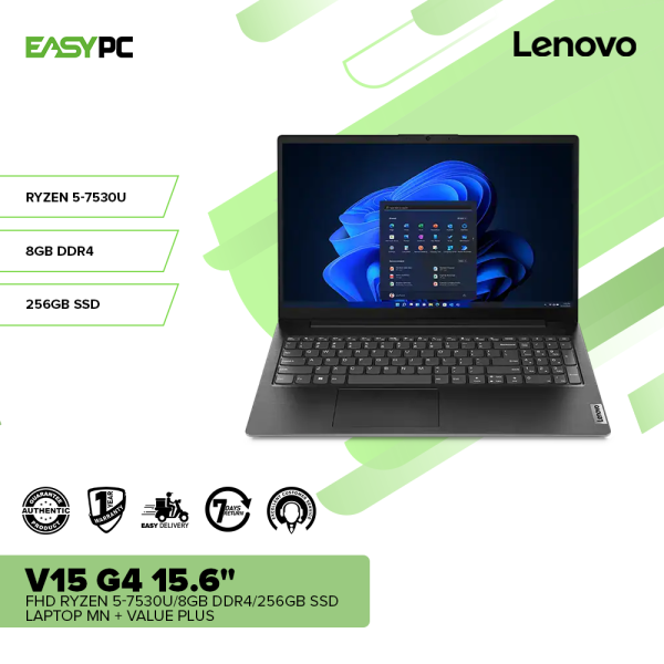 LenovoV15G415.6FHDRyzen5-7530U8GBDDR4256GBSSDLaptopMN_ValuePlus_1