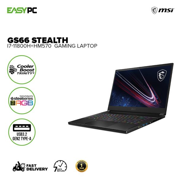 Msi Gs66 Stealth 11Ue-276Ph I7-11800H+Hm570 8Gb X 2 Win10 2Tb Ssd Rtx 3060 6Gb Laptop Gaming - Image 2