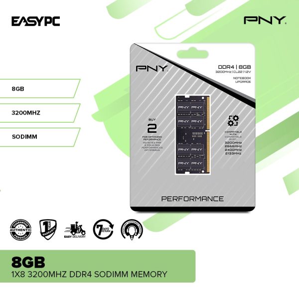 PNY 8gb 1x8 3200mhz Ddr4 Sodimm Memory